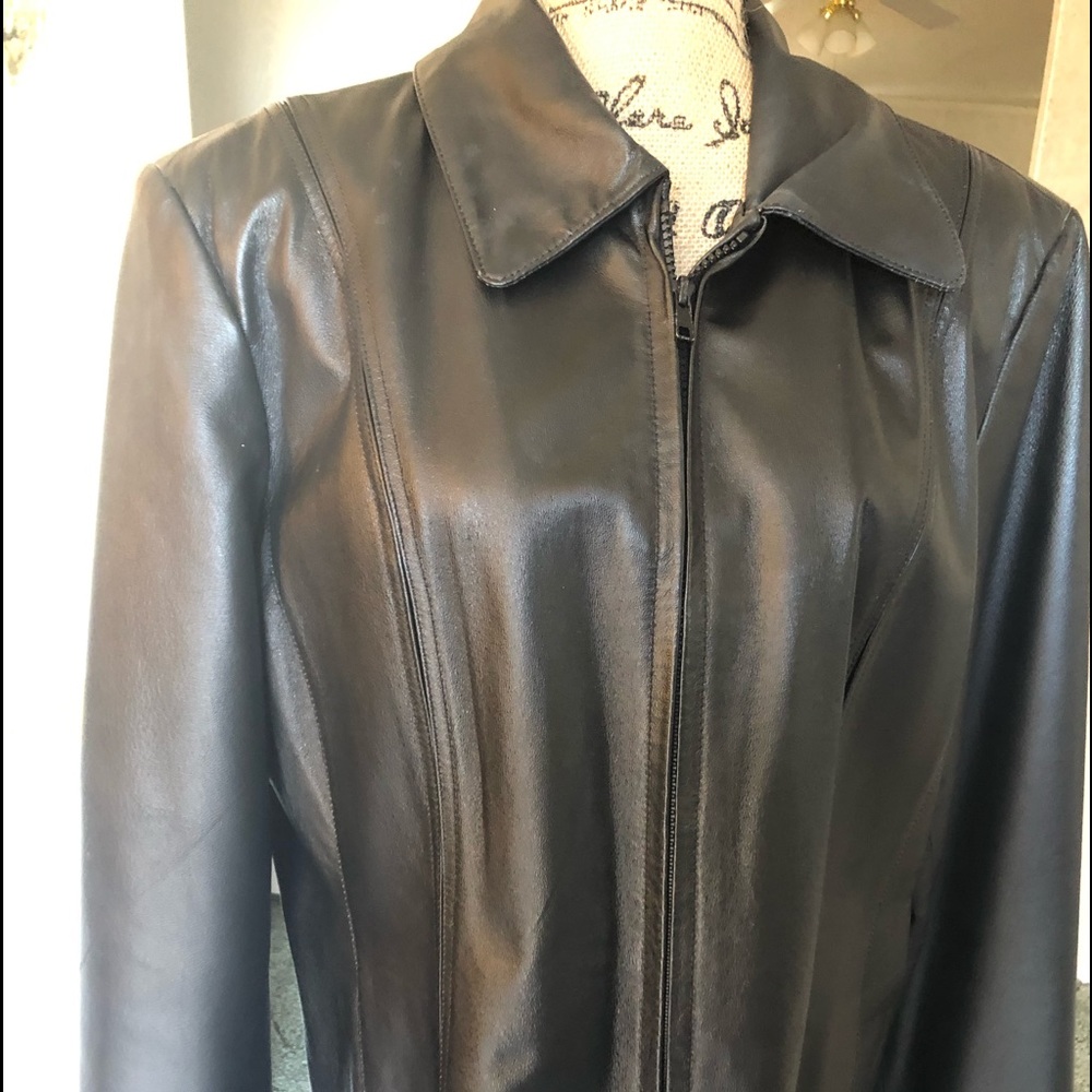 Leather blazer